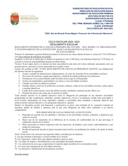 SUBSECRETARÍA DE EDUCACIÓN ESTATAL
DIRECCIÓN DE EDUCACIÓN BÁSICA
DEPARTAMENTO DE EDUCACIÓN PRIMARIA