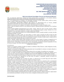 SUBSECRETARÍA DE EDUCACIÓN ESTATAL
DIRECCIÓN DE EDUCACIÓN BÁSICA
DEPARTAMENTO DE EDUCACIÓN PRIMARIA