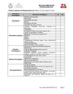 Plan Familiar de Protección Civil | PDF | Defensa Civil | Ciclones ...