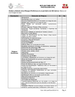Plan Familiar de Protección Civil | PDF | Defensa Civil | Ciclones ...