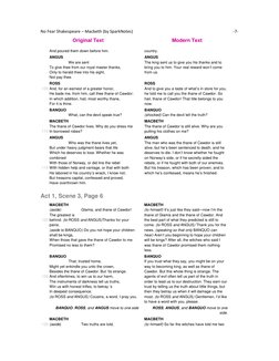 Macbeth Modern Text.pdf No Fear Shakespeare: Macbeth Act 1 | PDF | Macbeth