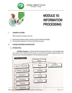 Information Processing Theory Overview | PDF | Memory | Long Term Memory
