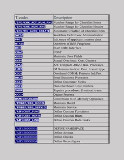 SAP HANA T-Codes Reference Guide | PDF | Payments | Cheque