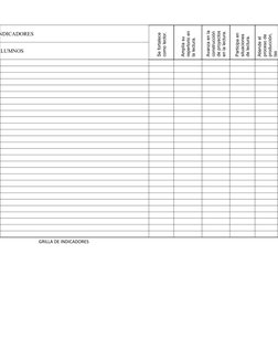 GRILLA DE INDICADORES
NDICADORES
Se fortalece 
como lector.
Amplía su 
repertorio en 
la lectura.
Avanza en la 
construcción