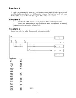 PLC Ladder Logic Exam Problems | PDF | Programmable Logic Controller ...