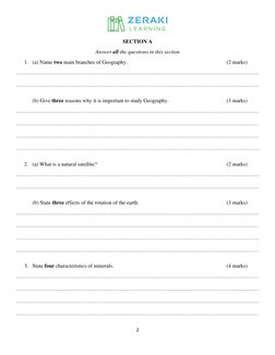 Form 2 Geography Term 2 Exam 2021 | PDF | Earth Sciences | Nature