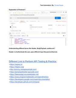API Testing Overview and Techniques | PDF | Representational State ...