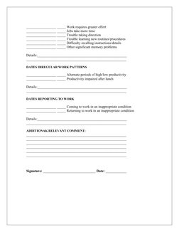 _________________ _____ Work requires greater effort 
_________________ _____ Jobs take more time 
_________________ _____