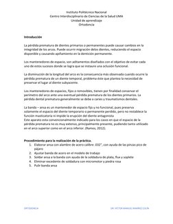 Instituto Politécnico Nacional 
Centro Interdisciplinario de Ciencias de la Salud UMA 
Unidad de aprendizaje 
Ortodoncia 
 
O