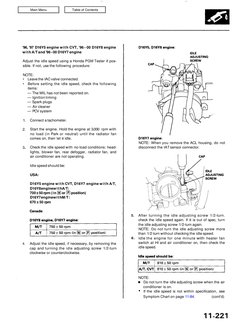 Honda Idle Speed Adjustment Guide | PDF | Throttle | Ignition System