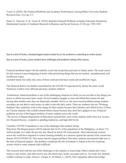 Financial Problem Research Financial Challenges of Students in 2023 | PDF | Poverty | Poverty ...