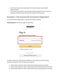 
Avoid creating overly complicated Test Scenarios spanning multiple 
Requirements.

The number of scenarios may be large, a