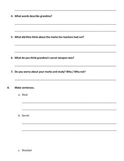 ________________________________________________________________________
4. What words describe grandma?
____________________