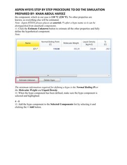 Aspen HYSYS Simulation Guide | PDF | Simulation | Parameter (Computer ...