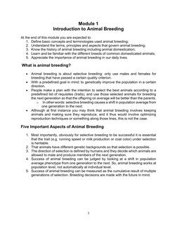 Introduction to Animal Breeding Concepts | PDF | Natural Selection ...