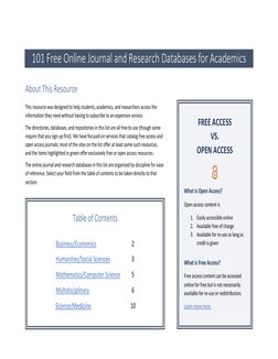 101 Free Research Databases for Academics | PDF | Open Access ...