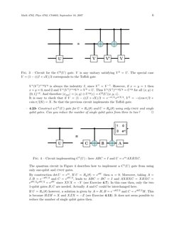 Math 4782, Phys 4782, CS4803, September 18, 2007
6
Fig. 3 – Circuit for the C2(U) gate. V is any unitary satisfying V 2 = U.
