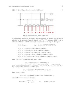 Math 4782, Phys 4782, CS4803, September 18, 2007
7
– 4.24- Verify that Figure 5 implements the Toﬀoli gate
2
Fig. 5 – Impleme