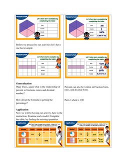 Visualizing Percent and Fractions Lesson | PDF | Ratio | Percentage