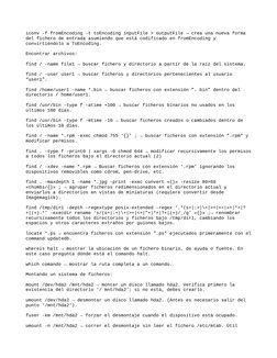 iconv -f fromEncoding -t toEncoding inputFile > outputFile → crea una nueva forma 
del fichero de entrada asumiendo que está