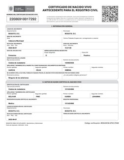 IDENTIFICACIÓN DEL CERTIFICADOR
 Tipo de documento
