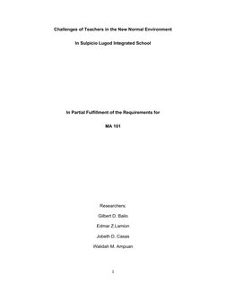 Teacher Challenges in New Normal Education | PDF | Teachers | Teaching ...