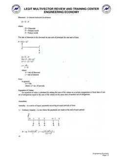 LEGIT MULTIVECTOR REVIEW AND TRAINING CENTER 
ENGINEERING ECONOMY 
Engineering Economy 
Page | 3  
 
 
 
 
 
 
 
