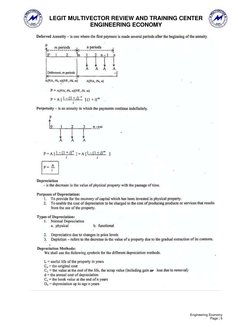 LEGIT MULTIVECTOR REVIEW AND TRAINING CENTER 
ENGINEERING ECONOMY 
Engineering Economy 
Page | 5  
 
 
 
 
 
 
 
