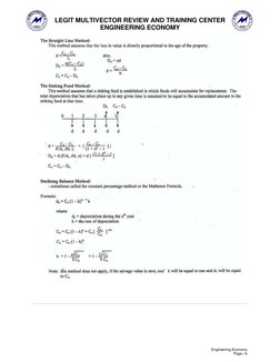 LEGIT MULTIVECTOR REVIEW AND TRAINING CENTER 
ENGINEERING ECONOMY 
Engineering Economy 
Page | 6  
 
 
 
 
 
 
 
 
 
 
