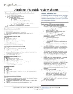 Airplane IFR quick-review study sheets | page 1 | visit pilotscafe.com for more cool stuff 
V1.4 copyright 2011 
.com