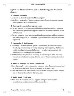 IGCSE Accounting Revision Notes 0452 | PDF | Debits And Credits | Expense