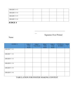 GRADE 8  # 3
GRADE 8  # 4
GRADE 9  # 5
GRADE 9  # 6
JUDGE 4
   
_______________________________
__
