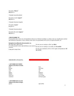 Chi parla a Marco?
Gli parlo io.
• Ejemplo masculino/plural.
Chi parla ai nostri ragazzi?
Gli parlo io.
• Ejemplo femenino/si
