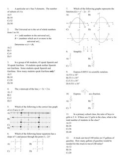ATLIB Math Test Practice Questions | PDF | Numbers | Integer