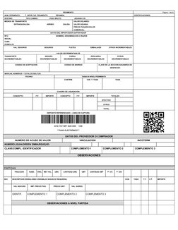 PEDIMENTO
Página 1 de N
NUM. PEDIMENTO:
T. OPER CVE. PEDIMENTO:
REGIMEN:
CERTIFICACIONES
DESTINO:
TIPO CAMBIO:
PESO BRUTO:
AD