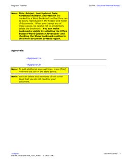 Integration Test Plan Template | PDF | Use Case | Software Testing
