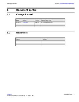 Integration Test Plan Template | PDF | Use Case | Software Testing