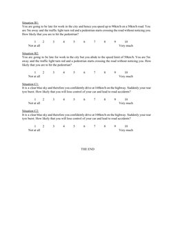 Driver Behavior Questionner Driver Behaviour Questionnaire Overview | PDF | Traffic | Speed Limit