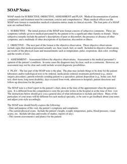 SOAP Note Structure and Guidelines | PDF | Physical Examination ...