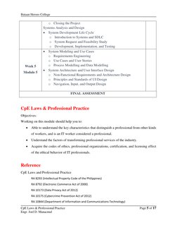 Bataan Heroes College 
 
CpE Laws & Professional Practice 
 
Page 5 of 17 
Engr. Joel D. Manacmul 
 
o Closing the Project 
S