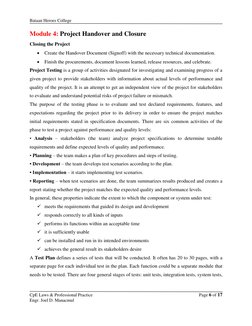 Bataan Heroes College 
 
CpE Laws & Professional Practice 
 
Page 6 of 17 
Engr. Joel D. Manacmul 
 
Module 4: Project Handov