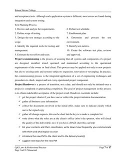 Bataan Heroes College 
 
CpE Laws & Professional Practice 
 
Page 7 of 17 
Engr. Joel D. Manacmul 
 
and acceptance tests. Al