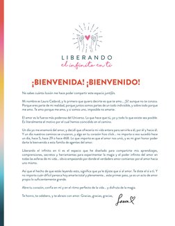 L I B E R A N D O
el infinito en tií
No sabes cuánta ilusión me hace poder compartir este espacio junt@s. 
Mi nombre es Laura