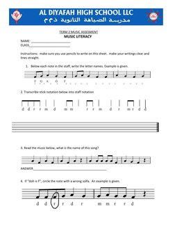 TERM 2 MUSIC ASSESMENT