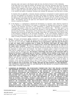 discretion, make such repairs to the Property under the terms described in Section 6 of this Addendum.
If the Seller elects n