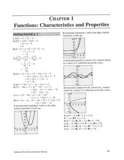 Nelson Advance Functions Answers Chapter 1 | PDF