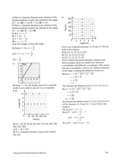 Nelson Advance Functions Answers Chapter 1 | PDF