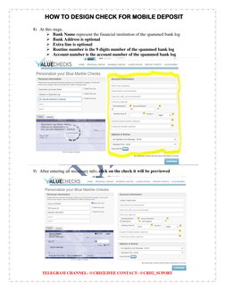 Mobile Rdc Check Designing Checks for Mobile Deposit | PDF | Cheque | Banks