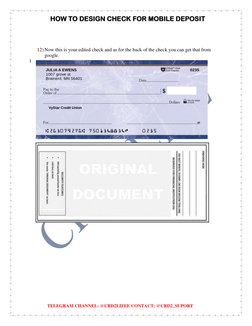 Mobile Rdc Check Designing Checks for Mobile Deposit | PDF | Cheque | Banks