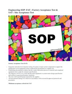 FAT and SAT Procedures Overview | PDF | Specification (Technical ...